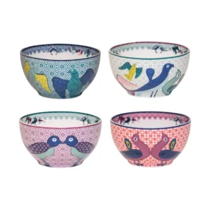 Bowl Birds of Paradise 9cm Set of 4