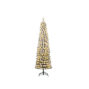 Charlton Pilar Christmas tree green frosted, led warm white