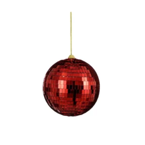 Ornament mirror ball red
