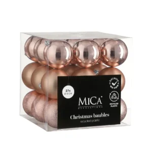 Bauble unbreakable pink 27 8cm