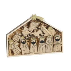 Nativity set brown FSC mix