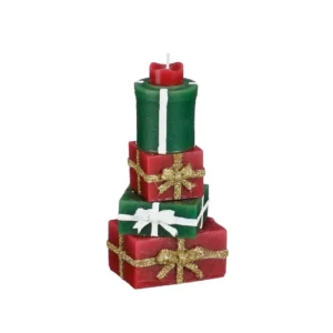 Candle present green 15cm
