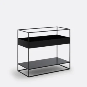 Halen Console Bookcase with Vinyl Shelf