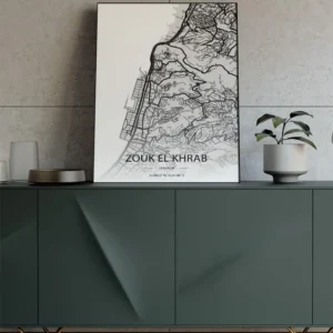 Sook's Zouk el Khrab map Art Print