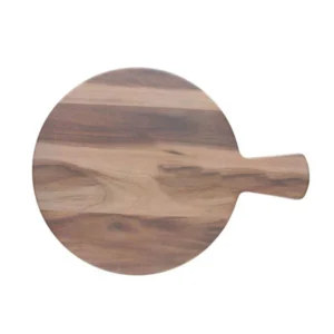 Round Dark Wood Cutting Board