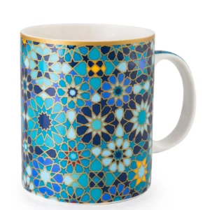 Straight Mug Porcelain Moucharabieh Blue
