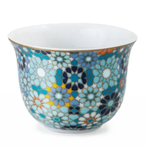 Coffee Cup Porcelain Moucharabieh Blue - Set of 6