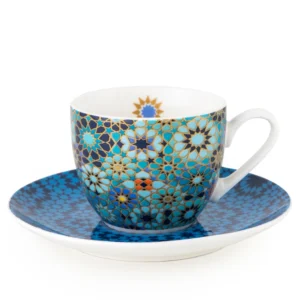 Coffee Cup & Saucer Moucharabieh Blue - Set of 4