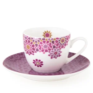 Coffee Cup & Saucer Moucharabieh Parme - Set of 4