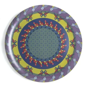 Round Laminated Tray Birds of Paradise