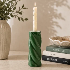 By-Boo Chuppa Ceramic Candle Holders in Green, Purple or Blue