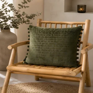 By-Boo Mercy Decorative Cushion in Olive Green