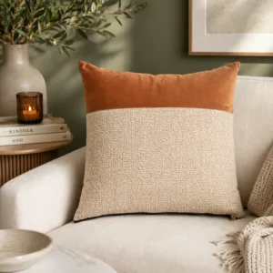 By-Boo Net Pillow - Orange/ Off-White