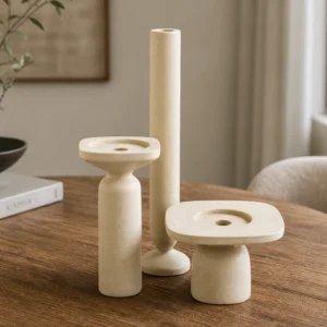 By-Boo Squand Beige Candle Holder