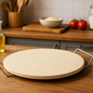 Ceramic Round Baking Stone with Rack by Zyliss