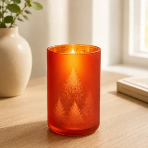 Danique Hurricane Light Red Christmas Vase / Candle Holder