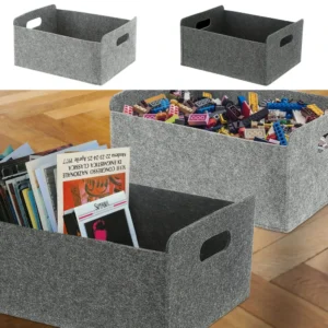 Felt basket foldable S, 2-pack (By Wenko)