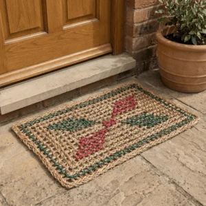 Handwoven Natural Fiber Entrance Mat