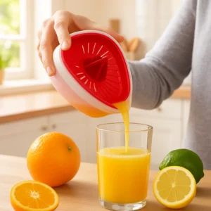 Joseph Joseph Duo Compact Juicer - Space-Saving Citrus Squeezer with Pouring Spout