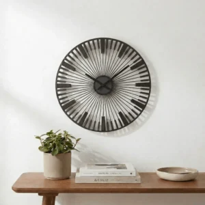 Koziol PIANO Wall Clock - 3D Sunburst Design