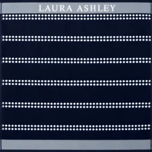 Laura Ashley Kitchen Towel - Midnight Horizontal Dotted Stripes