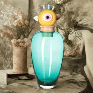 Leonardo Papageno Turquoise Glass Vase ? Award-Winning Handmade Design