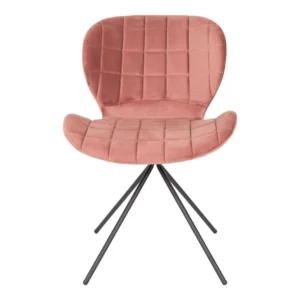 OMG Dining Chair with Black Metal Legs ? Modern Upholstered Accent Chair for Dining Room & Office