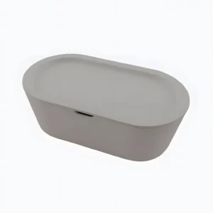 Point-Virgule bamboo fiber bread box cement grey