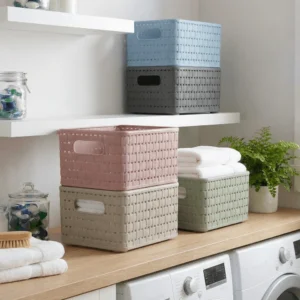 Rotho Rattan Look Storage Basket