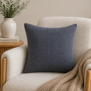 Tiseco Cushion - Waffle Pattern - Navy
