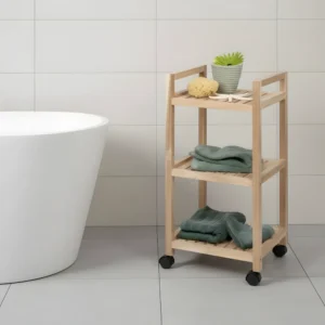 Wenko Acina Laundry/Kitchen 3-tier Rolling Trolley