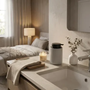 Wenko Ceramic soap dispenser Belluno, grey