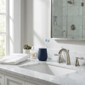 Wenko Ceramic Toothbrush Mug Sydney Blue