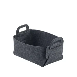 Wenko Felt basket Mod. Nina S dark grey, set of 2