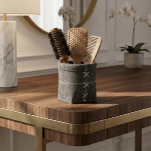 Wenko Felt bath basket Mara anthracite
