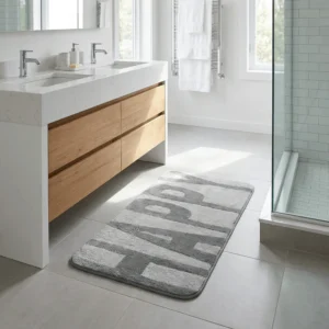 Wenko Memory Foam 'Happy' Bath Mat in Mouse Gray