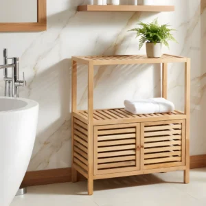 Wenko Norway Walnut Wood Bathroom Shelf & Cabinet ? Versatile Storage Unit