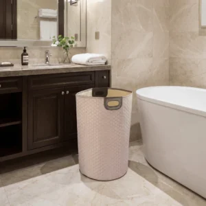 Wenko Scandinavian Style Polyester Taupe Laundry Basket ? 75L