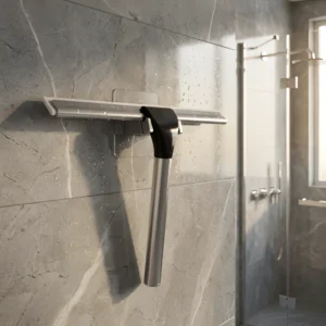 Wenko Turbo-Loc-stainless steel bath and shower squeegee Quadro